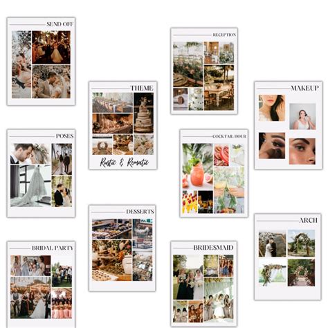 Wedding Mood Board Template Digital Wedding Planner Template Wedding