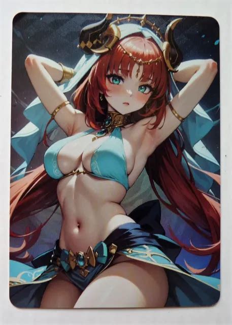 Carte Sexy Girl Waifu Beauty Manga Game Mint Holo Genshin Impact