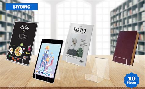 Amazon Siyomg Pack Acrylic Book Stand Inch Clear Book