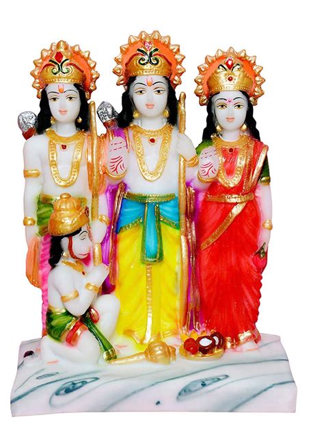 Buy New Crafted Marble Dust Look Lord Ram Darbar Idol God Ram Laxman