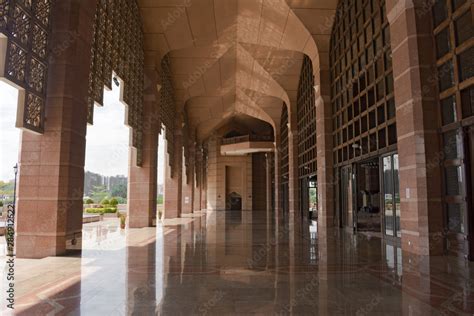 Columns inside of Putra Mosque, Masjid Putra, Putrajaya, Malaysia Stock Photo | Adobe Stock