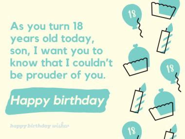 Happy 18th Birthday Son [40+ Quotes & Wishes] - Happy Birthday Wisher