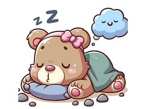 Cartoon Cute Sleeping Bear Graphic By Ai Illustration And Graphics