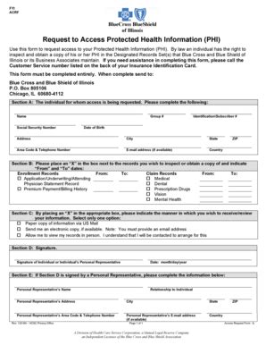 Fillable Online Request To Access Protected Health Information PHI