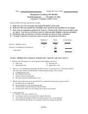 Managerial Accounting Final Exam Pdf Name