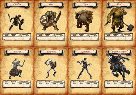 Custom Monster Cards Heroquest