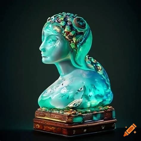 Sculpted Marble Figures With Extravagant Details And Vivid Composition