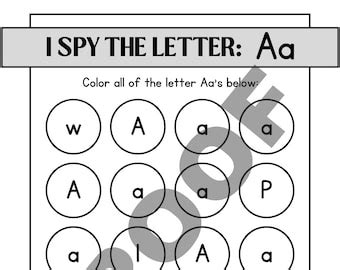 I Spy Alphabet Printable Game, Abc Printable for Kids, Alphabet I Spy ...