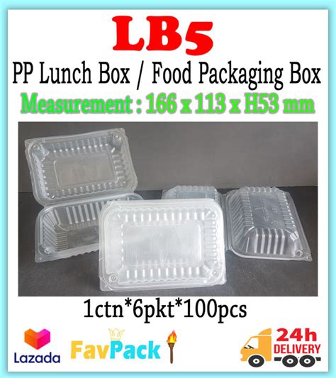 Pp Lunch Box Lb With Button Locking Disposable Pp Food Box Food Box