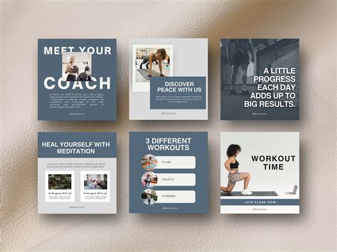 Fitness Instagram Template Gym Personal Trainer Health - Etsy