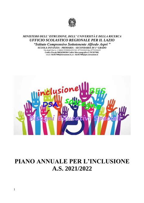 Pdf Piano Annuale Per Linclusione A S Dokumen Tips