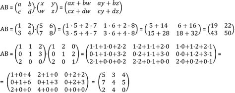 Matem Ticas Ejemplos De Producto De Matrices