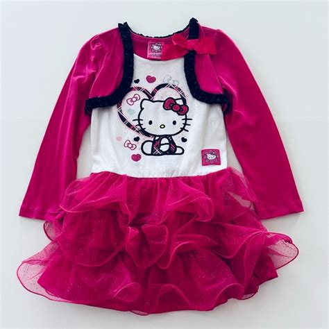 kitty dresses  kitty girls  pink tulle ruffle dress