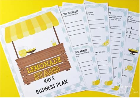 10 Lemonade Stand Worksheets Math Business Plan Budgeting Etc