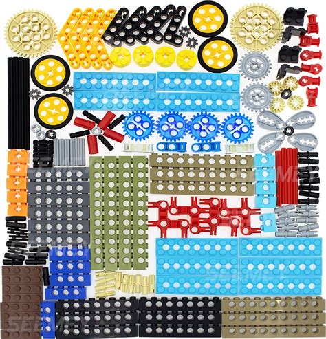 SEEMEY 184PCS Gear And Axle Set For Technic Parts Compatible With Lego