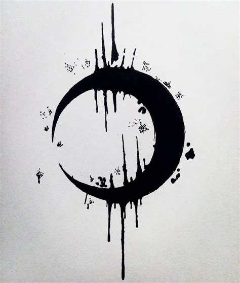 Minimal . .#moon #dark #occult #darkart #macabre #minimal #sketch # ...