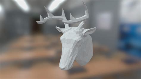 Low Poly Deer Head 3d Model By Evgeniyahmetov 6c4034e Sketchfab