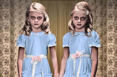 Identical Twin 5 Year Old Girls Celebrate Classic Horror Movies