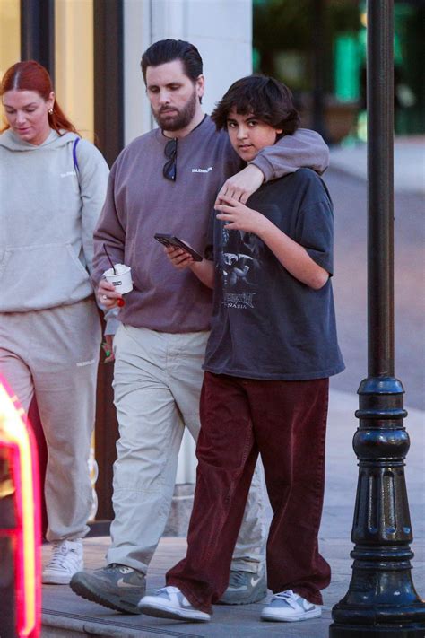 Mason Disick, 13, looks nearly as tall as dad Scott on afternoon outing