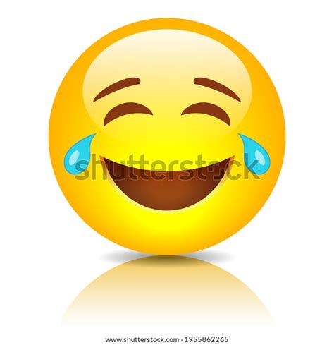 Laughing Emoji Vector Cartoon Illustration Isolated Stock Vector ...