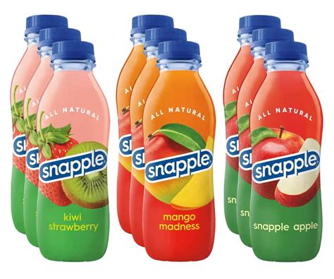 Snapple Juice Drink Variety Pack All Natural 16 Fl Oz 9 Count