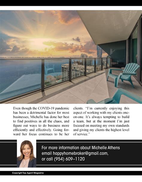 Michelle Athens Real Estate Agent Florida Top Agent Magazine