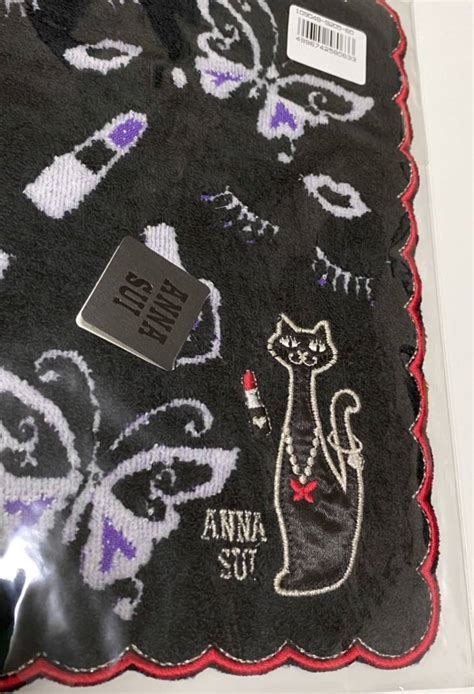 アナスイ Anna Sui タオルハンカチ 猫 ブラック 新品｜paypayフリマ