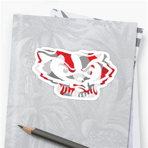 "Bucky Badger" Sticker by Kassyd10222 | Redbubble