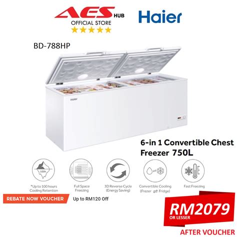 Haier Chest Freezer 750L Peti Freezer Murah Deep Freezer Peti Sejuk