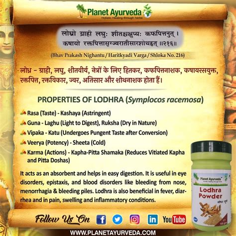 Lodhra Powder Usage Dosage And Benefits Always Ayurveda