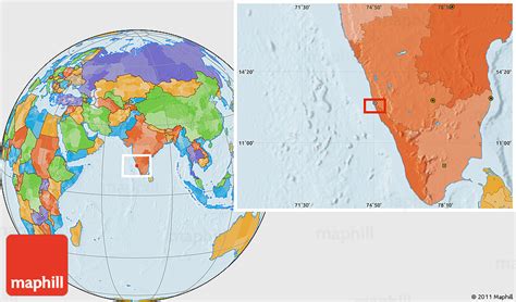 Political Location Map Of Mangalore