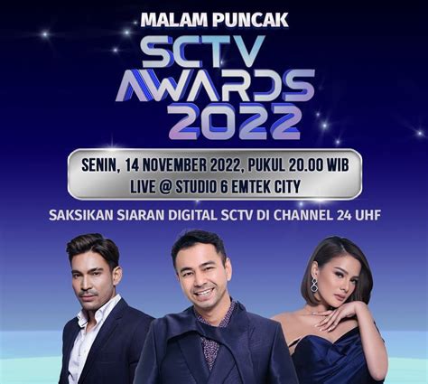 Jam Tayang SCTV Awards Live Di SCTV Hari Ini Catat Jadwal Acara TV