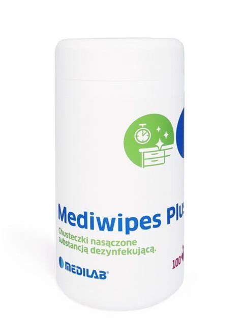 MEDIWIPES PLUS 100szt Tuba Medilab Chusteczki Do Szybkiej Dezynfekcji