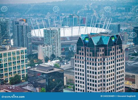 Vancouver, Canada - August 10, 2017: Aerial View of BC Place and ...