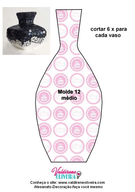 Molde Vaso De Caixa De Leite Modelo 12 Valdirene Oliveira