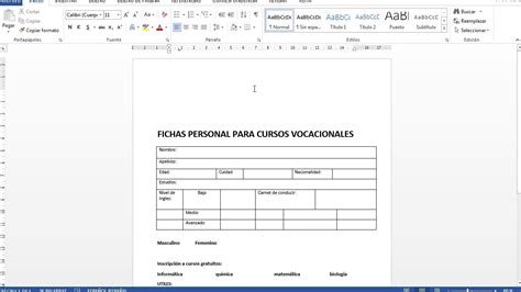 Como Hacer Un Formulario En Word Para Rellenar Comofriki Images