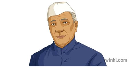 Jawaharlal Nehru Portrait History Secondary Illustration Twinkl