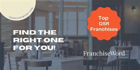 QSR franchise opportunities | FranchiseWord