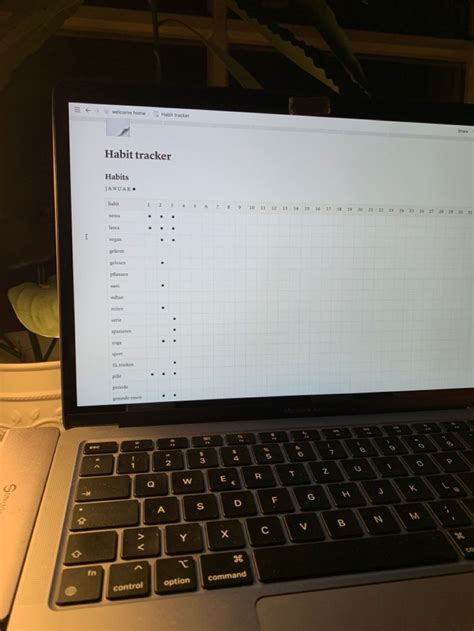 Habit Tracker Notion Notions Manifestation Habits