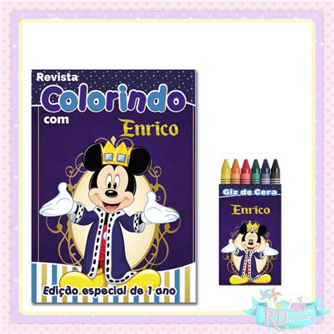 Kit Colorir Mickey Realeza Elo Produtos Especiais