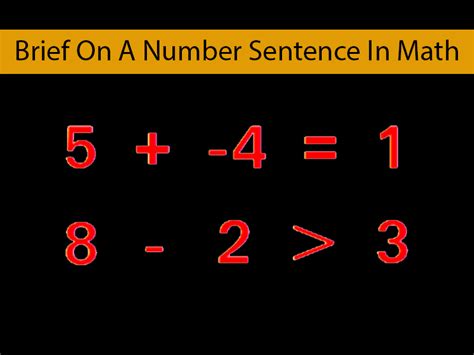 What Is A Number Sentence Definition Examples Detailed