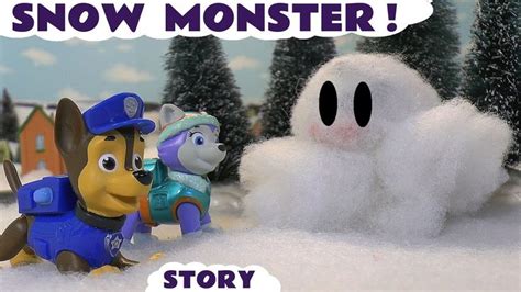 Paw Patrol Stop Motion Play Doh Snow Monster Episode with Thomas and ...