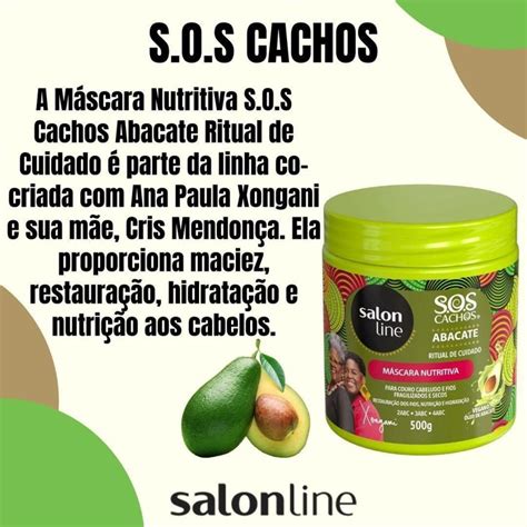 M Scara Capilar Sos Cachos Abacate Salon Line G Perfumaria Lumi Store