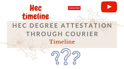 Hec Degree Attestation Through Tcs Courier Service Timeline Youtube