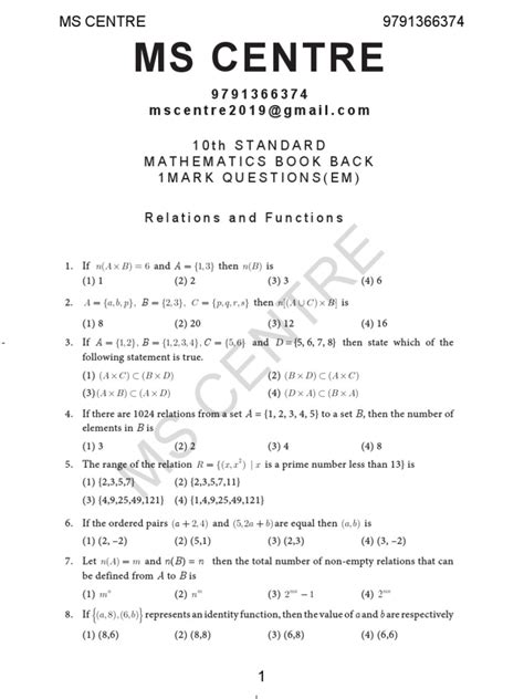 Nammakalvi10thmathsbookback1markquestionsem216250pdf Pdf Matrix Mathematics