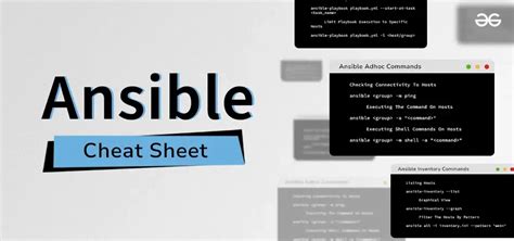 Ansible Cheat Sheet Ansible Command Guide 2024