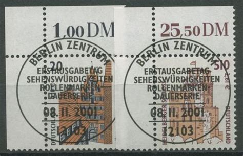 Bund 2001 Sehenswürdigkeiten SWK 2224 25 Ecke 1 mit ESST BERLIN