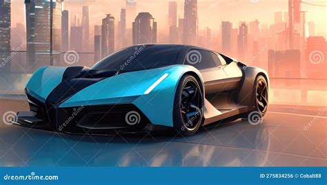 Electric Supercar Sci Fi Design Fantastic Sports Car Modern Project