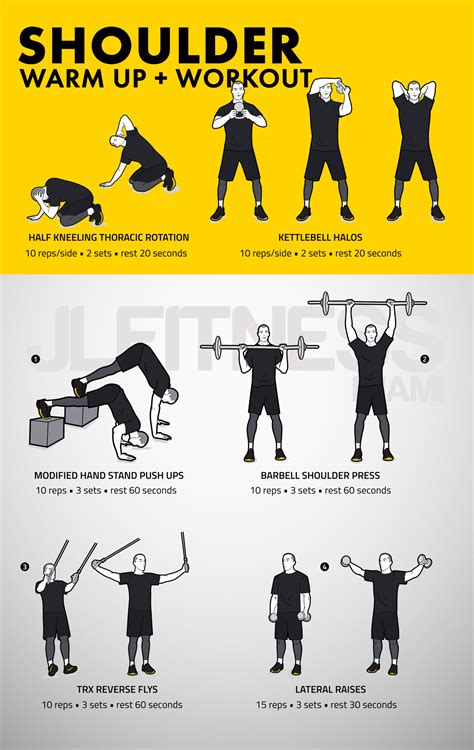 Shoulder Workout with Warm Up - JLFITNESSMIAMI- Easy to Follow Visual ...