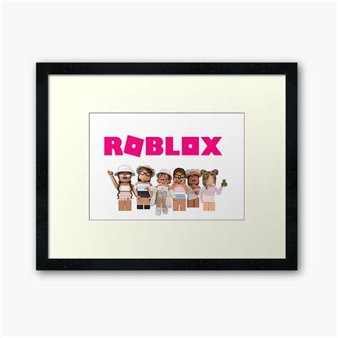 Roblox Girls Roblox Meganplays Aesthetic Roblox Girl Framed Art Print By Pixdesign Redbubble